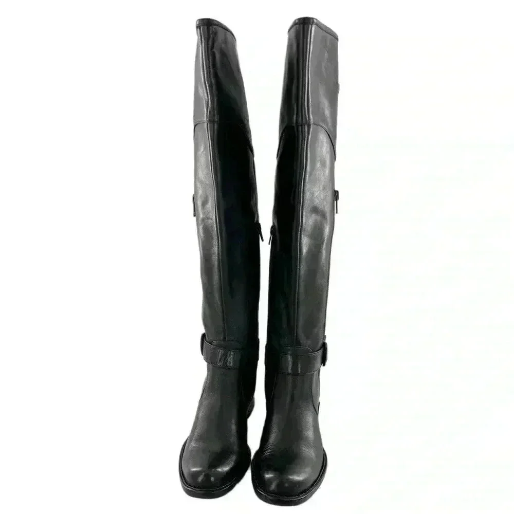 Born womens over the knee boots size 7.5 38.5 black leather Insulated